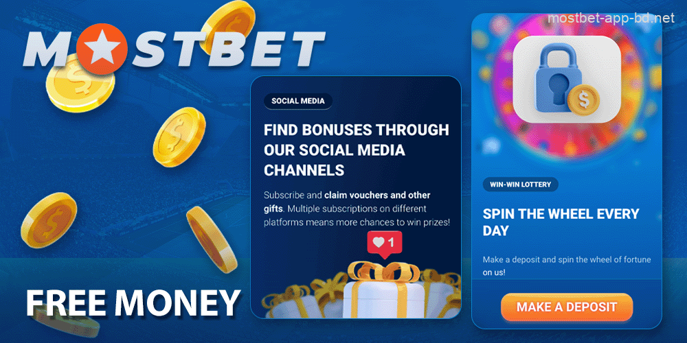 Free money for Bangladesh players in the Mostbet app