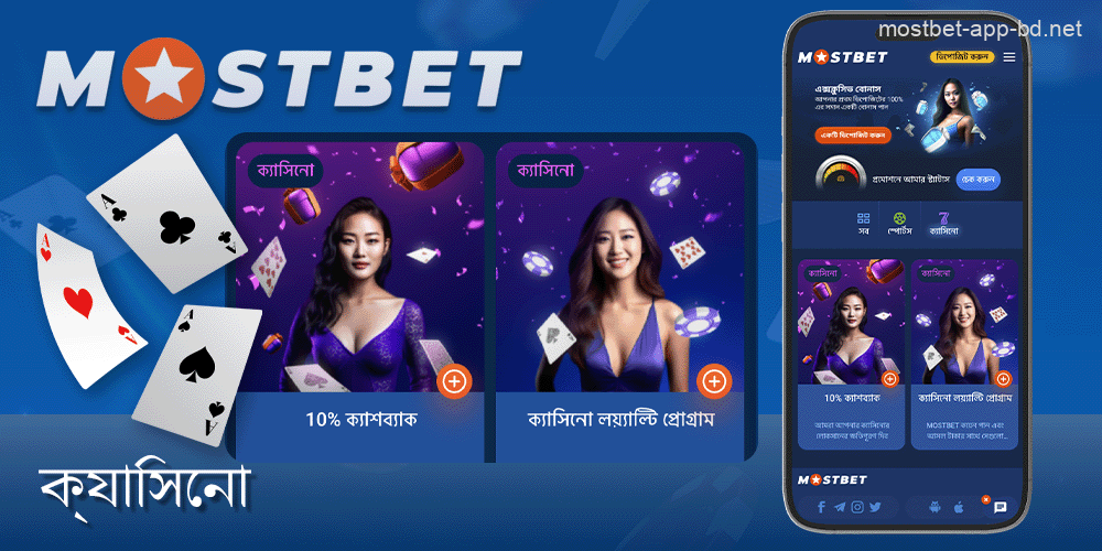 বাংলাদেশে Mostbet অ্যাপে ক্যাসিনো গেমসের জন্য বোনাস অফার