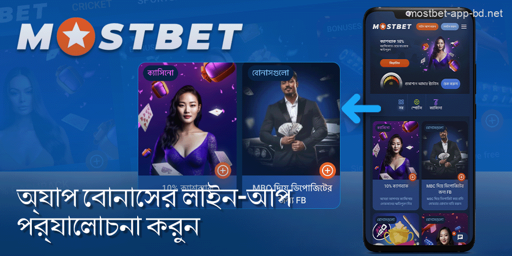 Mostbet অ্যাপে বোনাসের সাথে নিজেকে পরিচিত করুন