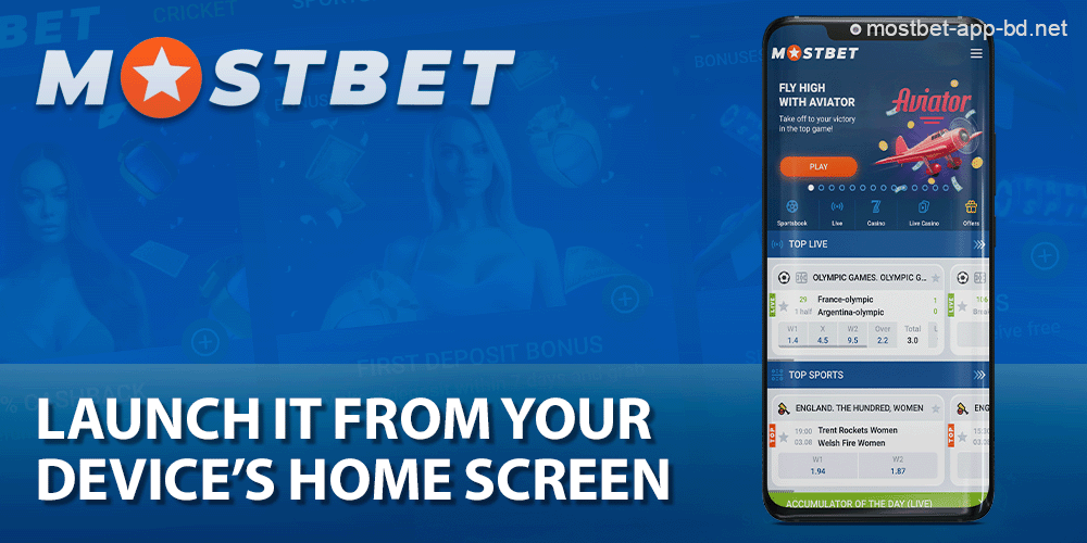 Create an account in the Mostbet app