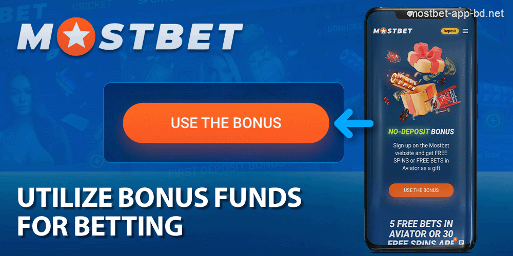 Use the bonus funds received for betting