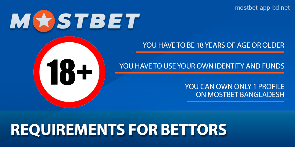 Restrictions for players to register in the Mostbet app