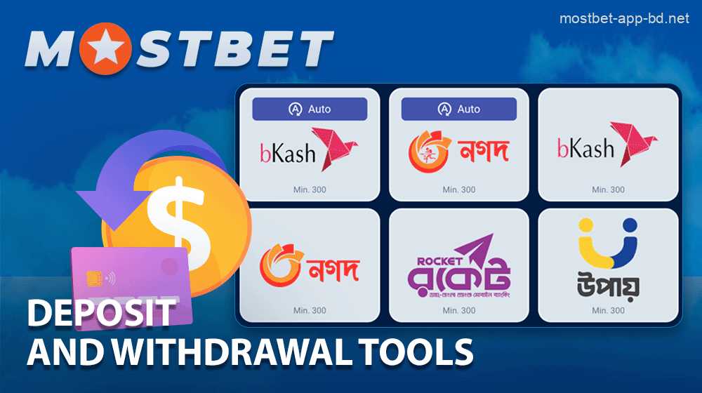 Payment tools in the Aviator game in the Mostbet app