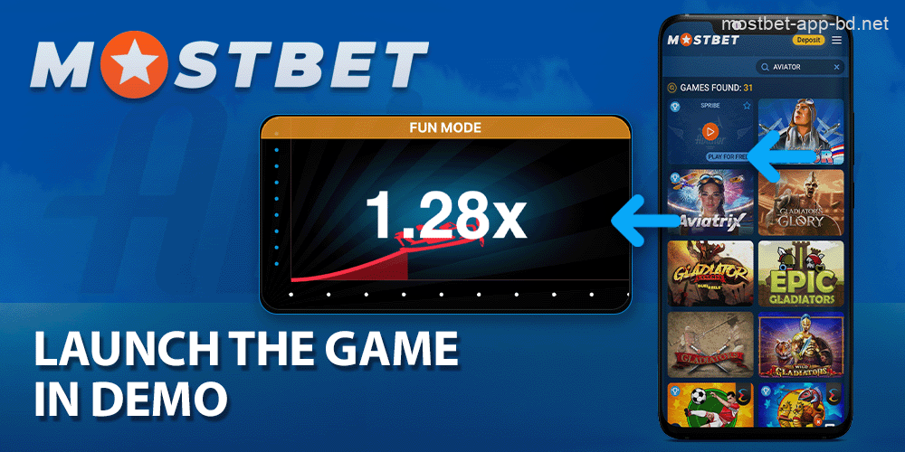 Play for real money or start the Aviator demo mode in the Mostbet app