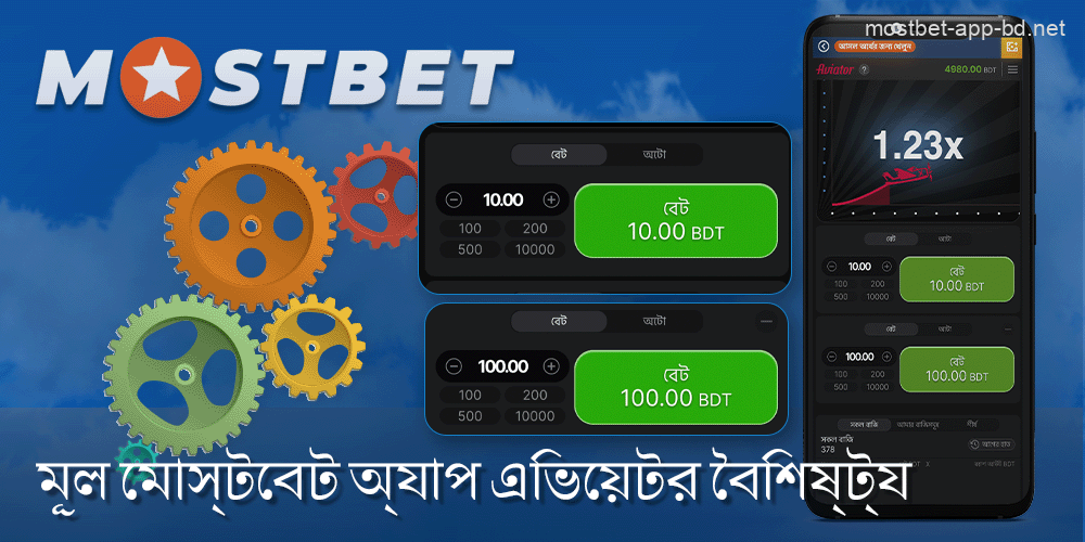 Mostbet অ্যাপে Aviator গেমের মূল বৈশিষ্ট্য