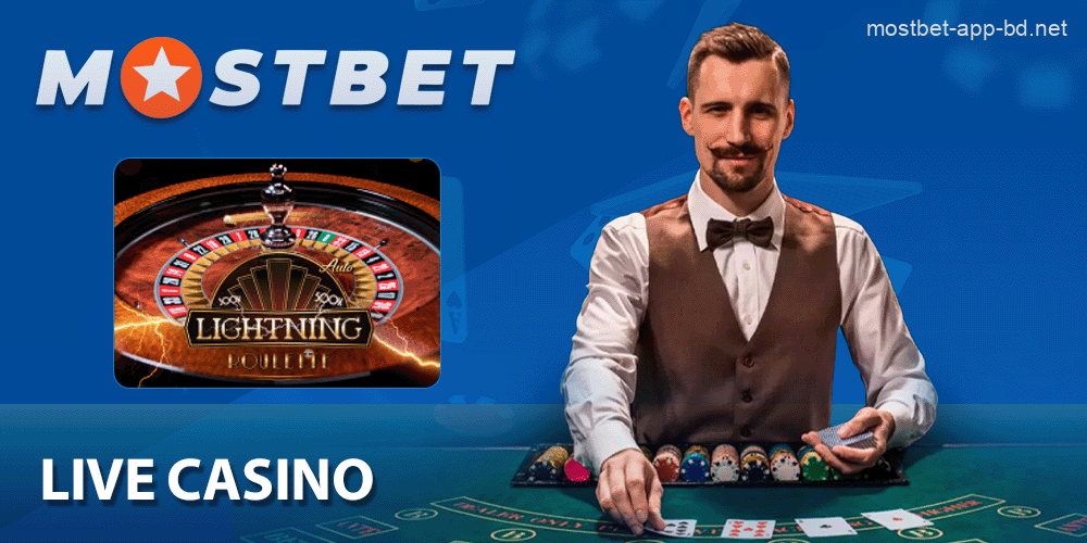 Live dealer games on the Mosbet casino mobile app