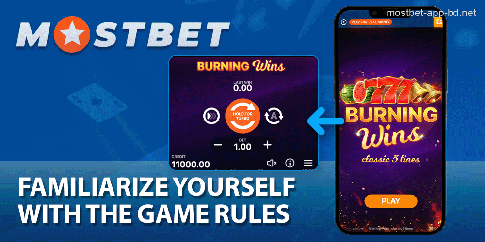 Familiarize yourself with the rules for playing for real money at Mostbet