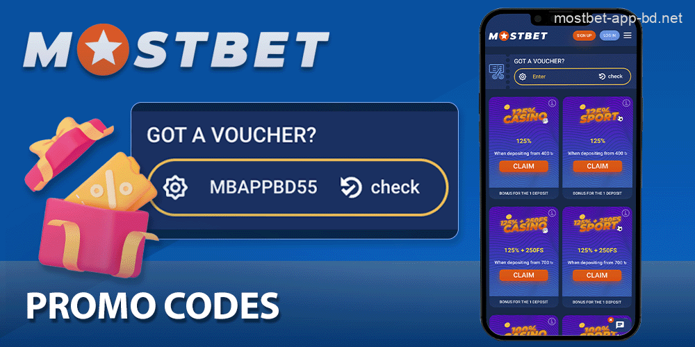 Promo codes for the Mostbet app for players in Bangladesh