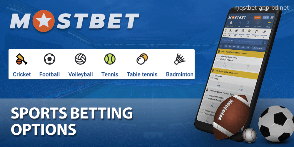 Betting on sports in the Mostbet app in Bangladesh