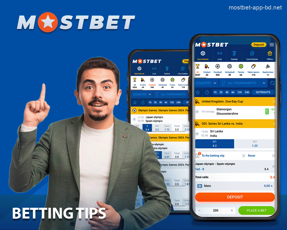 Betting tips for players on the Mostbet app