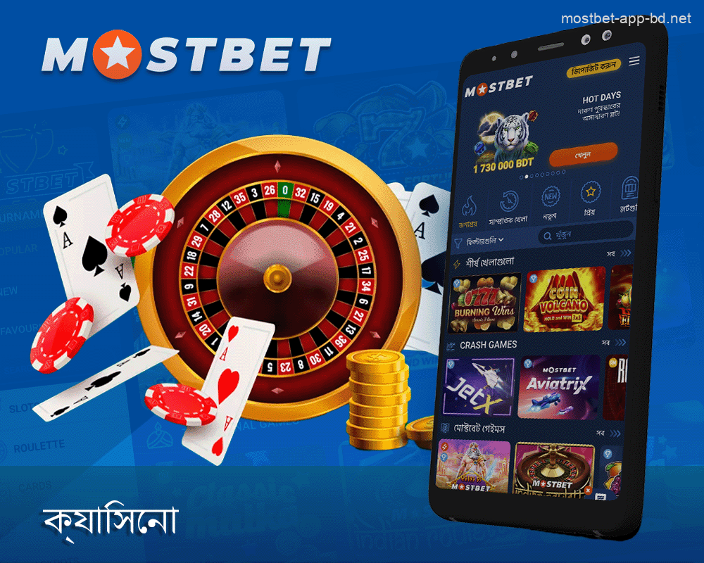 বাংলাদেশে Mostbet মোবাইল অ্যাপে ক্যাসিনো গেমস