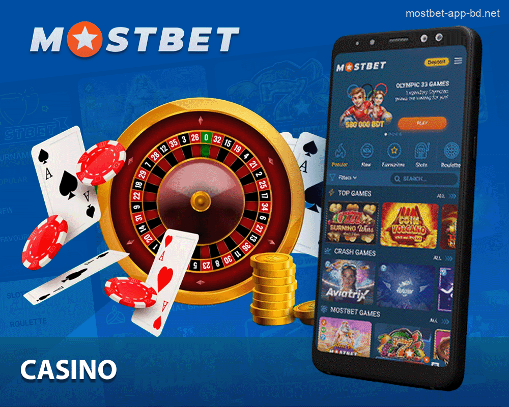 Casino games on the Mostbet mobile app in Bangladesh