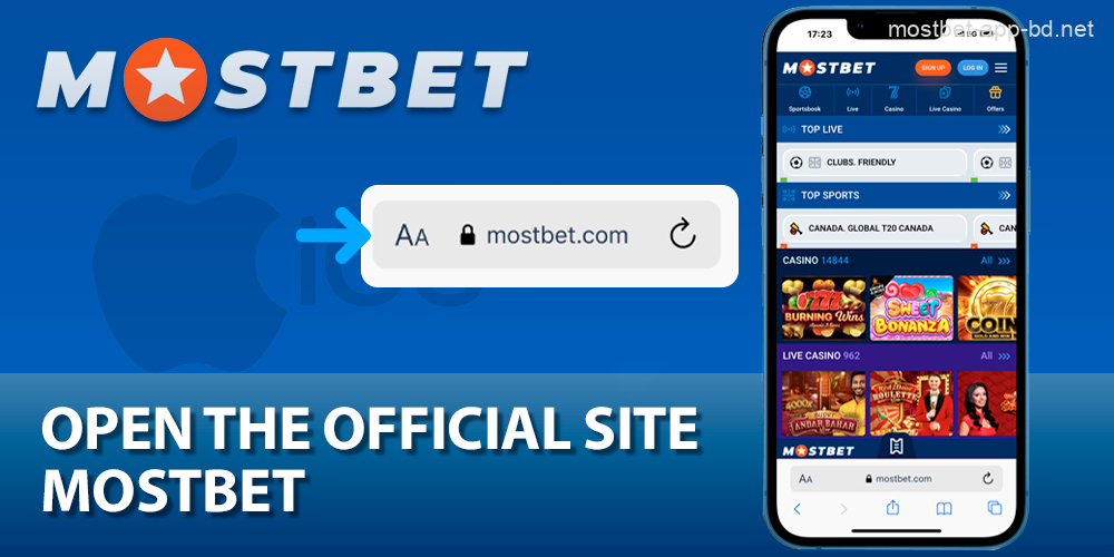 go to the main page of Mostbet in Bangladesh