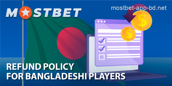 Refunds to players on Mostbet mobile app