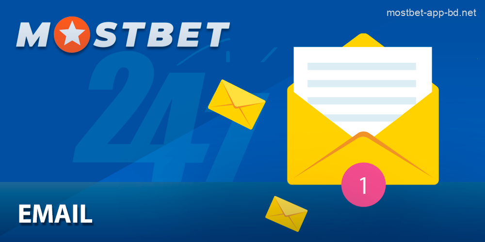 Email for contacting the Mostbet support team